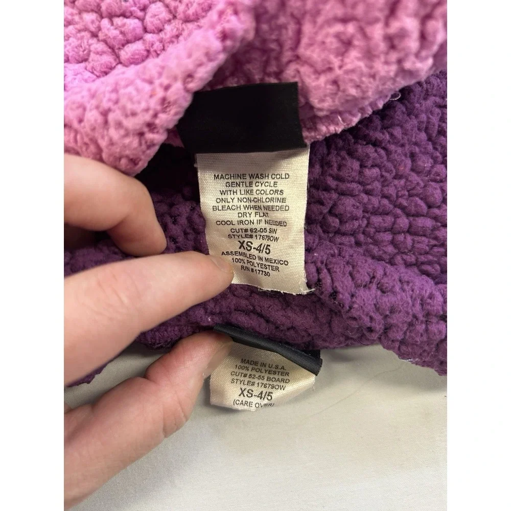 Two Vintage Y2K Xhilaration Sherpa Fleece Mock Neck Pull Over Vest Size 4/5 Kids